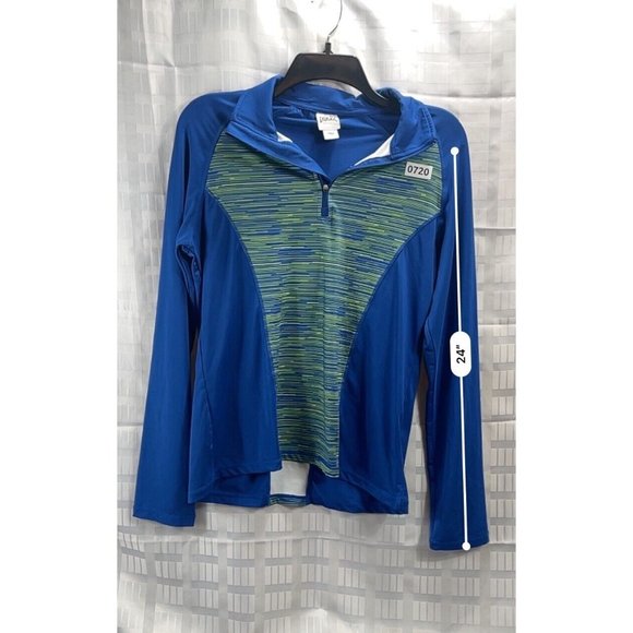 Everlast Sport Womens Royal Blue & Green Workout Jacket Size S Long Sleeves - Picture 6 of 11